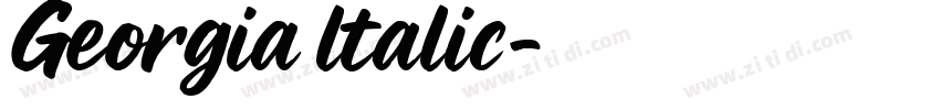 Georgia ltalic字体转换